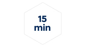 Op til 133 km på ca. 15 min