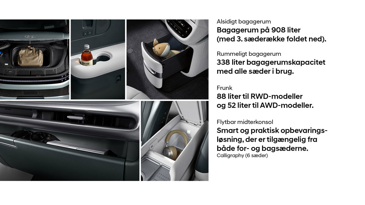 Visning af den samlede bagagerumsplads i en IONIQ 9
