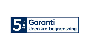 5 års garanti uden kilometerbegrænsning