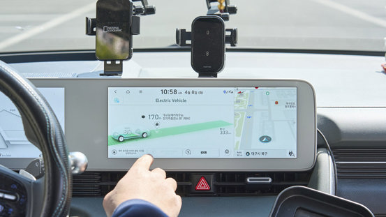 Navigationsskærm i en Hyundai