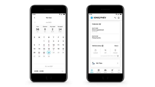 Hyundai Bluelink app synkronisér med din kalender