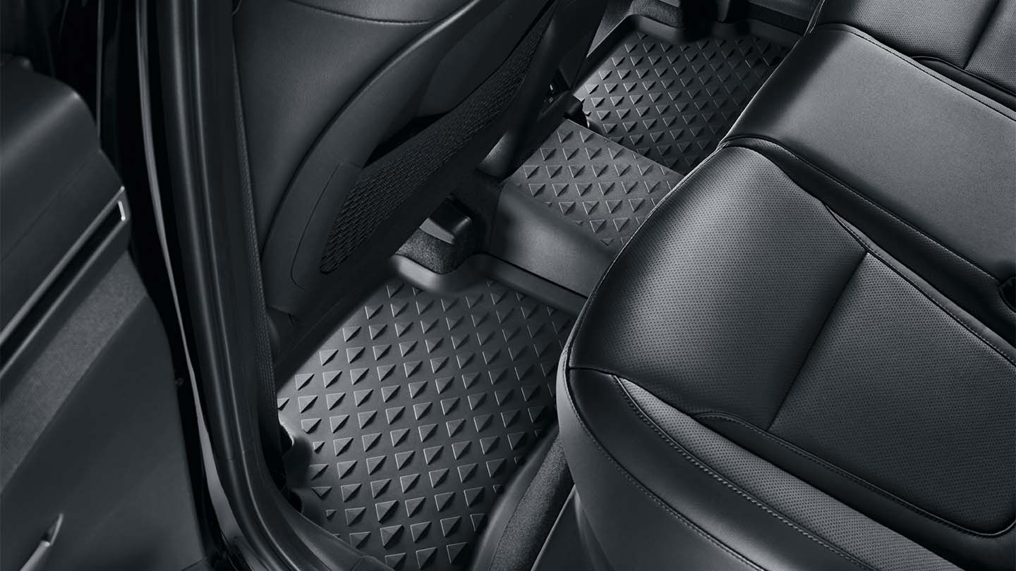 Gummimåtte, center i bag