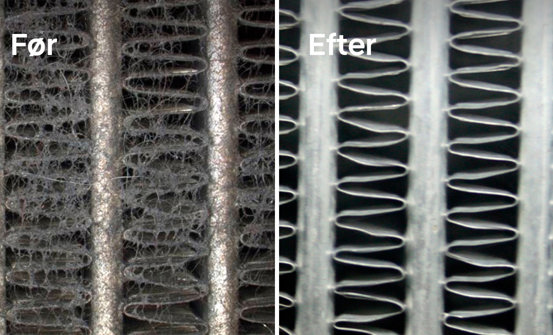 Resultat efter en rengøring