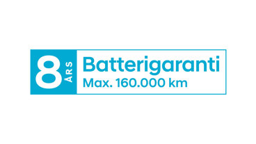 8 års batterigaranti 