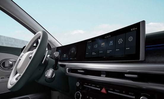 Stor, integreret panoramaskærm 