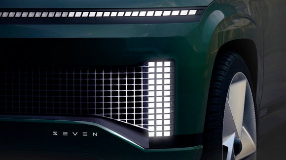 Konceptbilen Hyundai SEVEN forlygter med pixel-lys