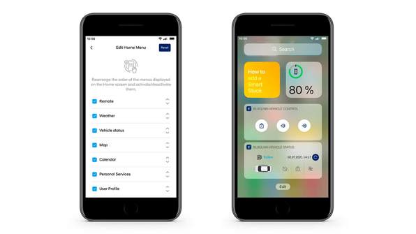 Hyundai Bluelink app forbind til iCloud