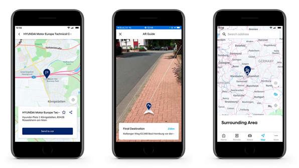 Hyundai bluelink app planlæg din rute 