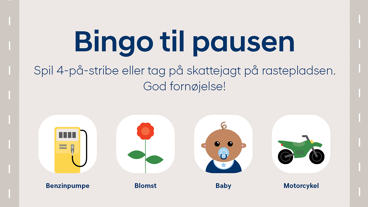 Hyundai bingoplade til pausen
